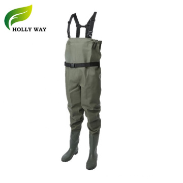 Bequeme Waders mit schwarzem Taillengürtel